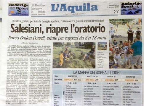 L'Aquila21-6-09LT Il Centro, 21.06.2009 (courtesy of www.donbosco.it)