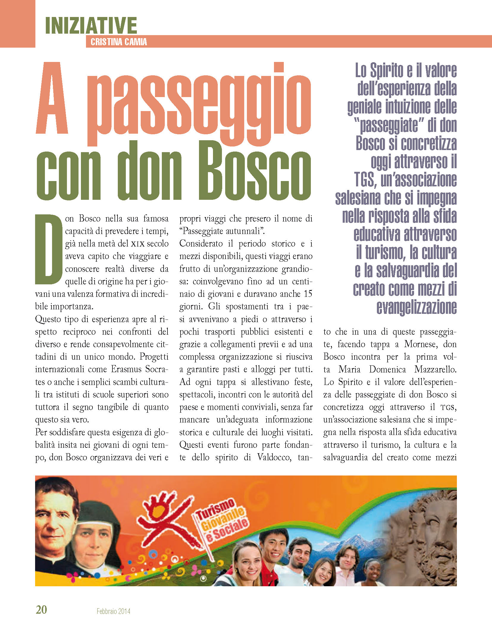 Bollettino Salesiano - Febbraio 2014 - A passeggio con don Bosco_Page_1